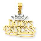 goldia 14k Gold and Rhodium Daddys Princess Pendant