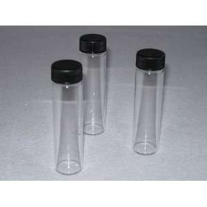 Glass vials w/black caps   6 dram (144 per case)  