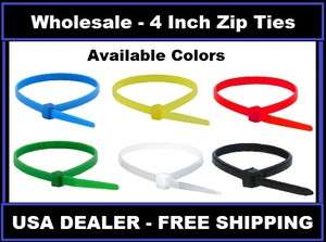   Zip Tie Straps Short Nylon Cable Wire Cord Holder Wholesale Bag/Packs