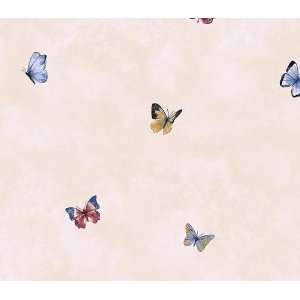  Multi Butterfly Beige Wallpaper