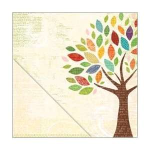  Yellow Bicycle Hello Fall Double Sided Paper 12x12 Autumn Tree 