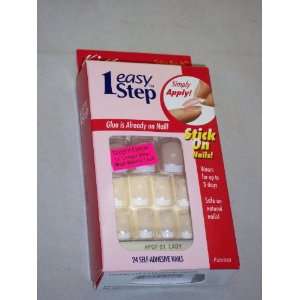    Kiss 24 Pack Nail Kit Acrylic Tips Stick on Tabs French Beauty