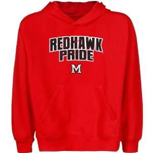 Miami University RedHawks Youth State Pride Pullover Hoodie   Red
