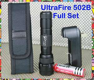UltraFire WF502B CREE XM L T6 Led flashlight torch + Battery + Charger 