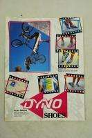 Vintage 1980s Dyno Shoes Print GT Bicycles BMX NEW Old Stock T shirts 