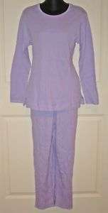 Victorias Secret Long Thermal Pajama Set Lavender Small  