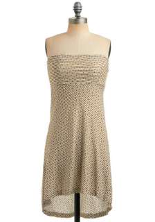   , Cutout, Casual, A line, Strapless, Spring, Summer, Cream, Short