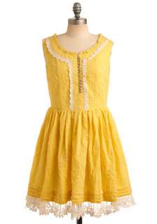 Sunny Days Best Dress by Nick & Mo   Yellow, White, Silver, Stripes 