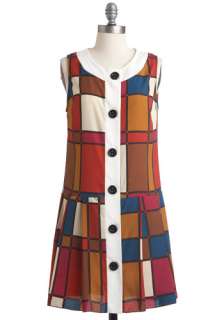   Sleeveless, Red, Yellow, Blue, Pink, Black, Color Block, Fall, Brown