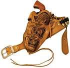 BULLSEYE LEATHER HOLSTER KIT FOR LARGE REVOLVERS {with 7 to 8 1/2 