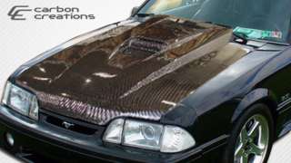 87 93 Ford Mustang Cowl Carbon Fiber Hood  