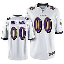Nike Baltimore Ravens Youth Customized Game White Jersey   