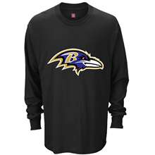 Baltimore Ravens Mens Big & Tall Custom Long Sleeve T Shirt    