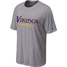Nike Minnesota Vikings Sideline Legend Authentic Font Dri FIT T Shirt 