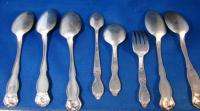 up for this auction are these Estate Silverplated spoons and fork 