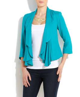 Turquoise (Blue) Turquoise Waterfall Blazer  249013748  New Look