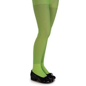  Rubies Costumes Lime Green Glitter Tights   Child / Green   Size Large