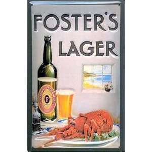  Fosters Lager (Lobster) embossed metal sign