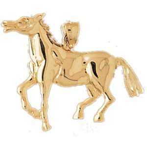  CleverEves 14K Gold Pendant Horse 2.8   Gram(s) CleverEve Jewelry
