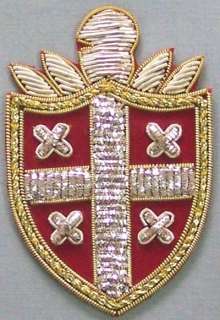 Hand Embroidered, Heraldic Appliques. Coat of Arms  