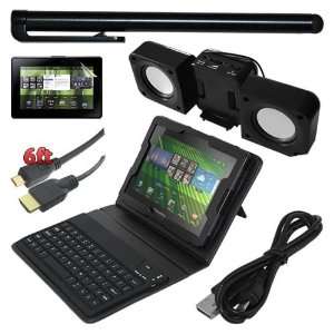  Case with Bluetooth Keyboard + Screen Protector + 6 FEET Micro HDMI 