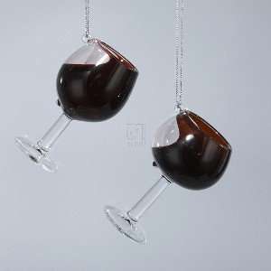   Inch 2 3/4 Inch Glass Wine Cup Ornament, Set of 3