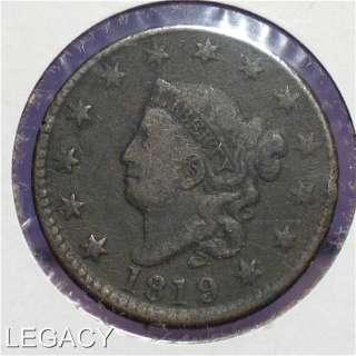 1819 MATRON HEAD LARGE CENT EARLY DATE (RE  