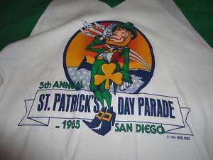 Vintage Tshirt St Patricks DAy Parade 1985 Sand Diego  