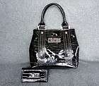 GUESS Wallace BLACK Handbag purse sac LARGE BAG+WALLET