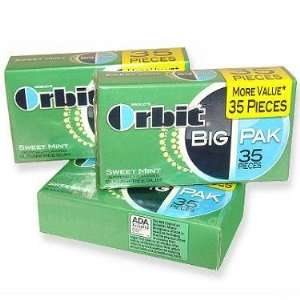 Orbit Gum   Sweetmint, 35 piece pack, 6 count  Grocery 