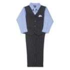 Dockers Boy’s Pinstriped Vest and Pants Set Black and Blue