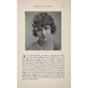 1925 Ann Cornwall Raymond Cannon Silent Film Actor 