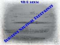 WWII GERMAN U Boat VII B BLUEPRINT U 99 24x36  