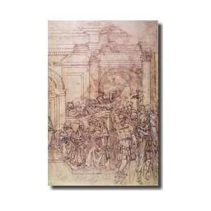  W29 Sketch Of A Crowd For A Classical Scene Giclee Print 