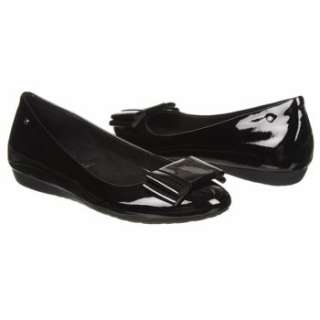 Womens Rockport Faye Flat Bow Ballet Black Patent Shoes 