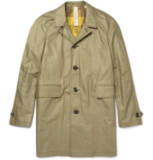 Burberry Brit Waxed Cotton and Linen Blend Trench Coat  MR PORTER