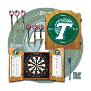 Tulane University Dart Cabinet with Darts and Board