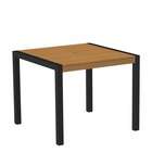 damen rectangle tile top dining table in warm natural wood