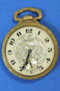 Circa 1931 Hamilton 974 Fancy Open Face Antique Pocket Watch 17j 14s 