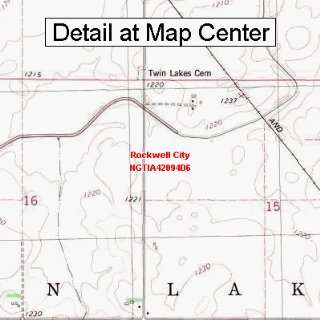  USGS Topographic Quadrangle Map   Rockwell City, Iowa 
