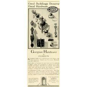  1928 Ad P F Corbin Georgian Hardware Door Knobs Locks 