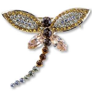    Dragonfly Brooches And Pins Swarovski Crystal Pugster Jewelry