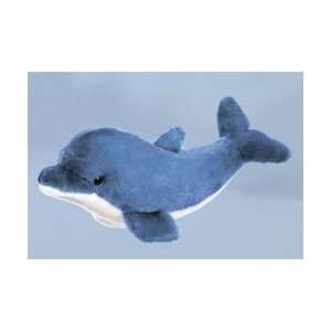    Bottle Nosed Blue Dolphin Medium Fuzzy Town Plush Toys & Games
