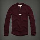 SALE NWT Abercrombie & Fitch Mens Orebed Brook Henley Shirt REd S, L 