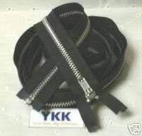 62 #3 Aluminum Zipper~Separating~Coat Lining~Black~YKK  