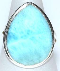 Larimar Gemstone, RARE Unique 925 Sterling SILVER Rings Ring Jewellery 