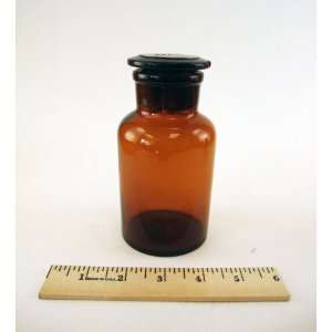 Reagent Bottle, Amber Glass, Wide Mouth, 250ml / 8 Oz  