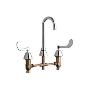   Manual Deck Mounted 8 Centerset Kitchen Faucet with Rigid/Swing Con
