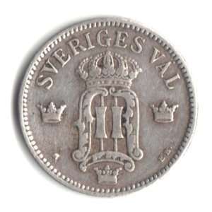  1907 EB Sweden 25 Ore Coin KM#775   60% Silver Everything 