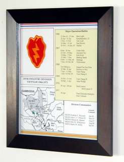 25th Infantry Division, Vietnam, Framed  